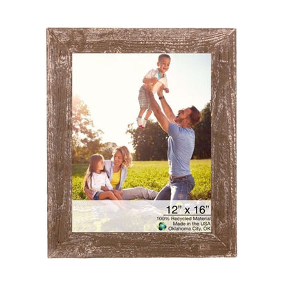 12" x 16" Brown Solid Wood Hanging Picture Frame