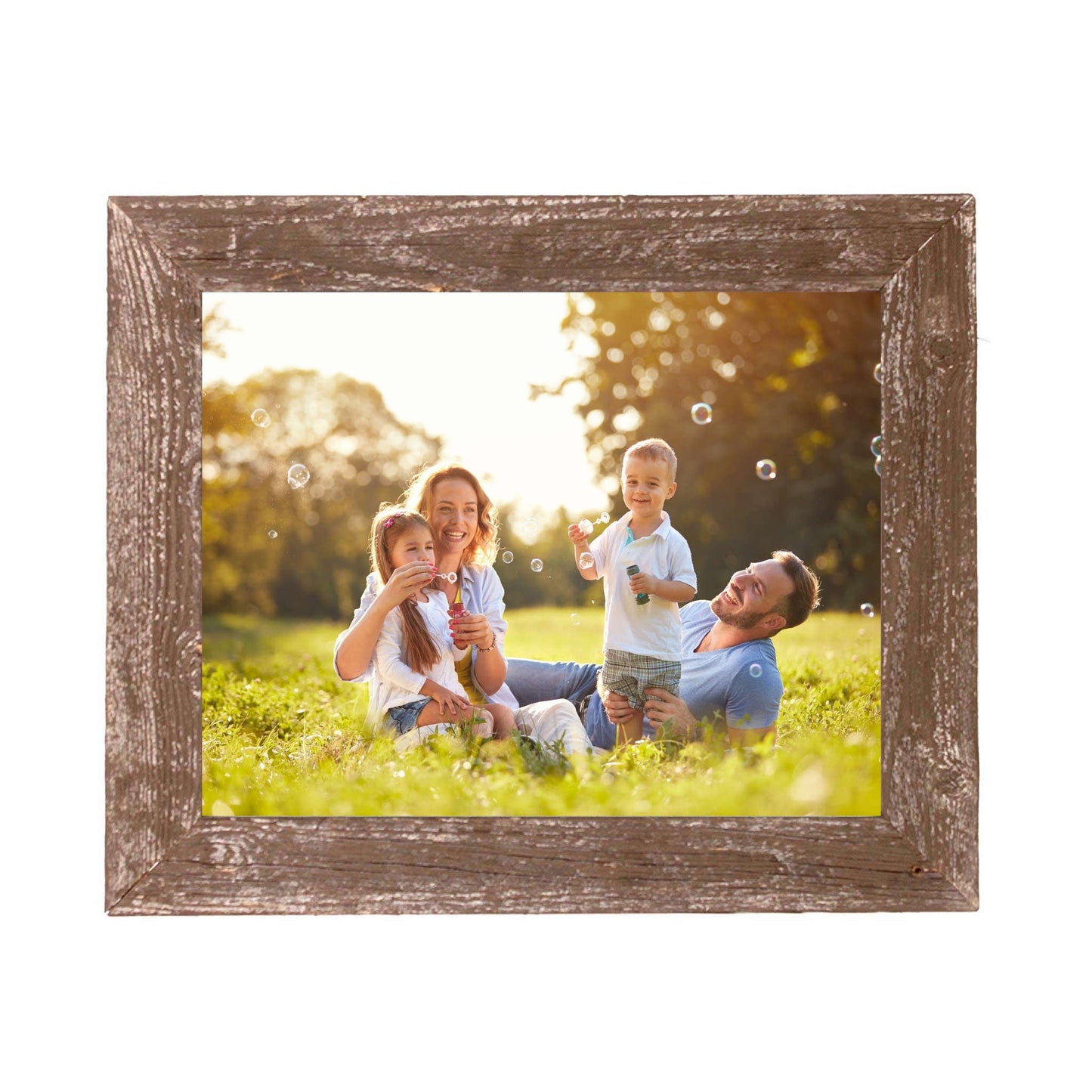 12" x 16" Brown Solid Wood Hanging Picture Frame