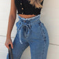 High-waisted Washed Pencil Pants Spring Sexy Temperament European And