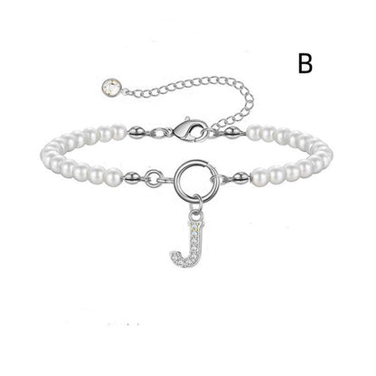 2024 New Fashion Toggle Clasp Initial Bracelet Women A-Z Letter