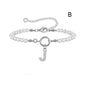 2024 New Fashion Toggle Clasp Initial Bracelet Women A-Z Letter