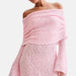 Women's Spring Summer Knitted Dress Elegant Party Boat Neck Dress