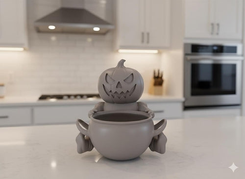 Custom Pumpkin Man Candy Dish – Resin Countertop Halloween Candy Bowl
