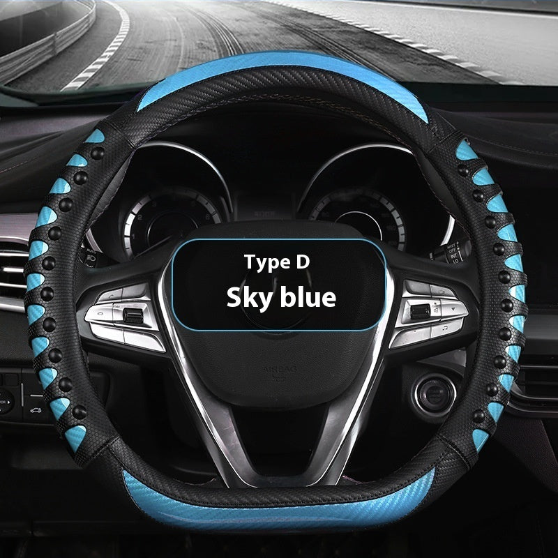Leather Silicone Steering Wheel Cover