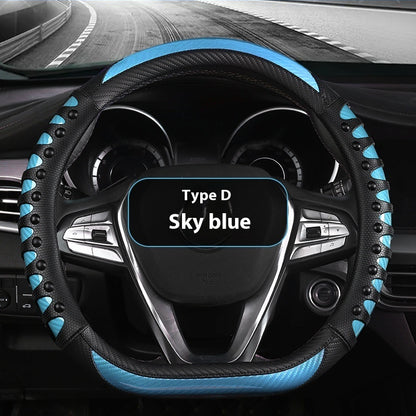 Leather Silicone Steering Wheel Cover