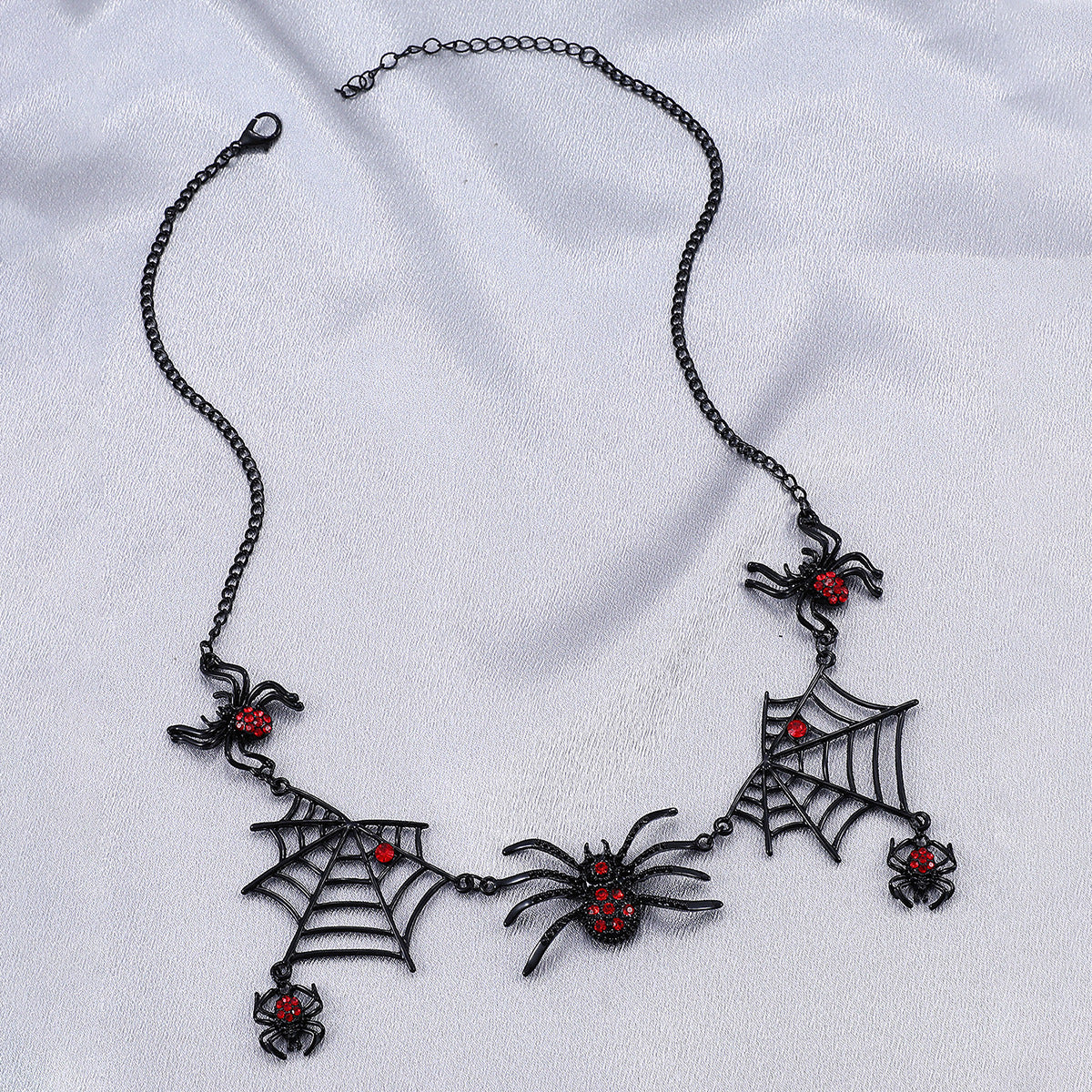 Halloween Spider And Spider Web Necklace Personality Clavicle Necklace