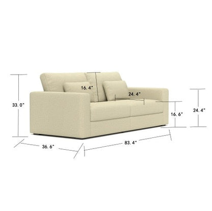 Modern Sofa Couches For Living Room  3 Seater Sofa With Detachable