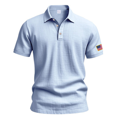 American Summer Linen Short Sleeve Men Clothing