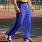 Loose Color Contrast Patchwork Straight Wide Leg Sweatpants