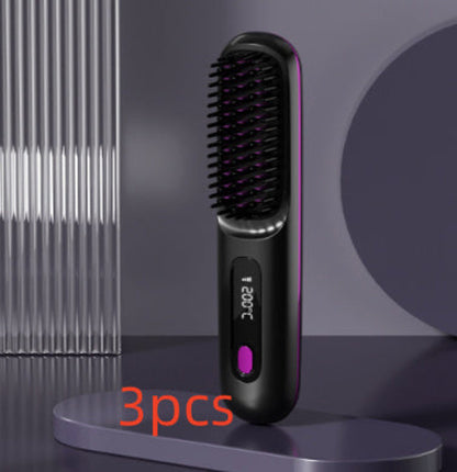 2 In 1 Straight Hair Comb Wireless Hair Straightener Brush Hair Fast