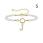2024 New Fashion Toggle Clasp Initial Bracelet Women A-Z Letter