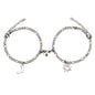2Pcs Sun Moon Charm Magnet Attraction Stainless Steel Bracelets For