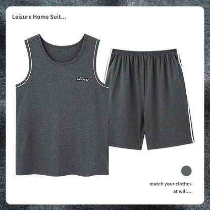 Men's Cotton Pajamas Sweat-absorbent Breathable Casual