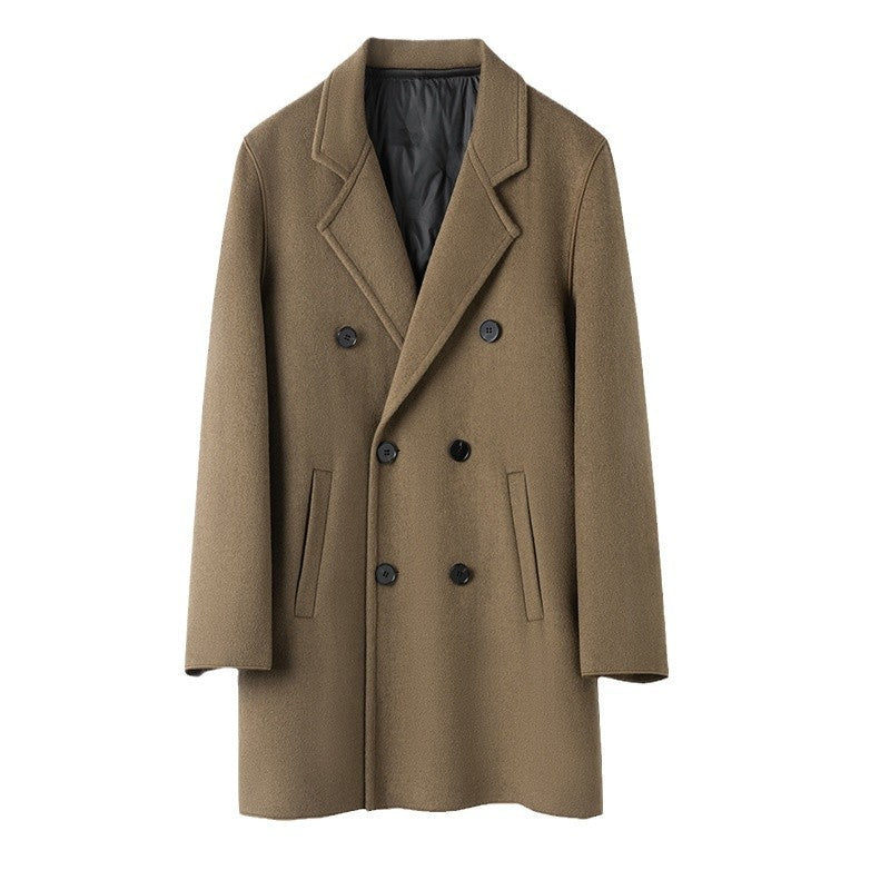 Mid-length Down Double-sided Cashmere Men's Casual Coat