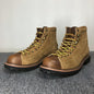 Men's Round Toe Fashion Casual Leather Shoes Martin