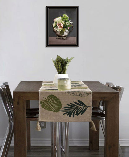 Vintage Floral Tea Pot 2 Black Framed Print Kitchen Wall Art