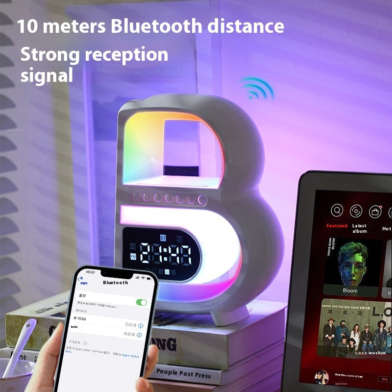 2024 New B-Shaped Blutooth Speaker Multifunctional Smart Music Rhythm
