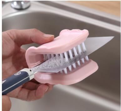 U-Shaped Knife And Cutlery Cleaner Brush Home Kitchen Cleaning Brushes