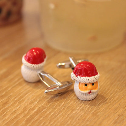 Santa Claus & Red Gloves Cufflinks