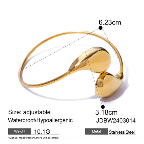 Fashion Jewelry Minar Hip Hop Metallic Irregular Water Drop Twist
