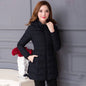 Women's Mid-length Simple Slim-fit Figure Flattering Cotton-padded Coat