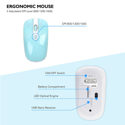 fashion wireless keyboard mouse set