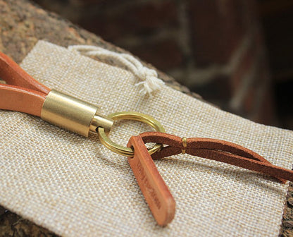 Vintage Brass Keychain