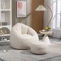 LuneluX_Home – CloudSoft Bean Bag Chair with Footrest