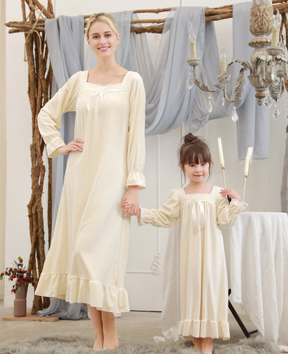Mother daughter pajamas Warm Double-sided Velvet