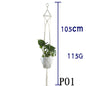 Flower Pot Net Bag Beige Cotton Rope Indoor Plant Hanger Hanging