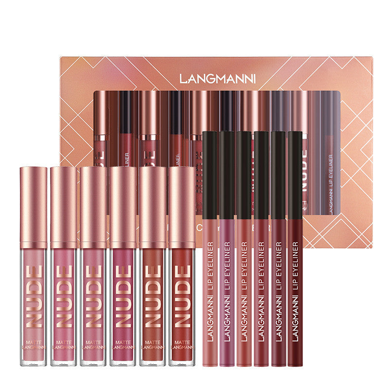 Lip Liner And Lipstick Makeup 12 Pcs