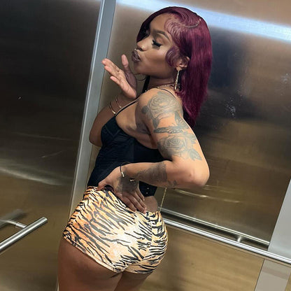 Women's Sexy Tiger Stripe Pattern Shorts