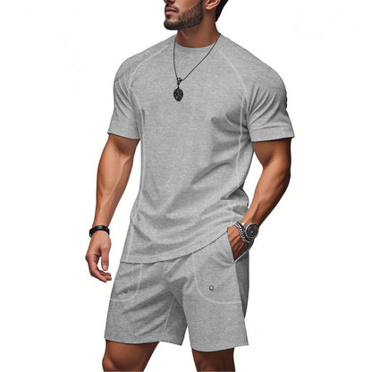Minimalism Short Sleeve Shorts Suit