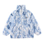 Tie-dyed Polar Fleece Stand Collar Coat Autumn And Winter
