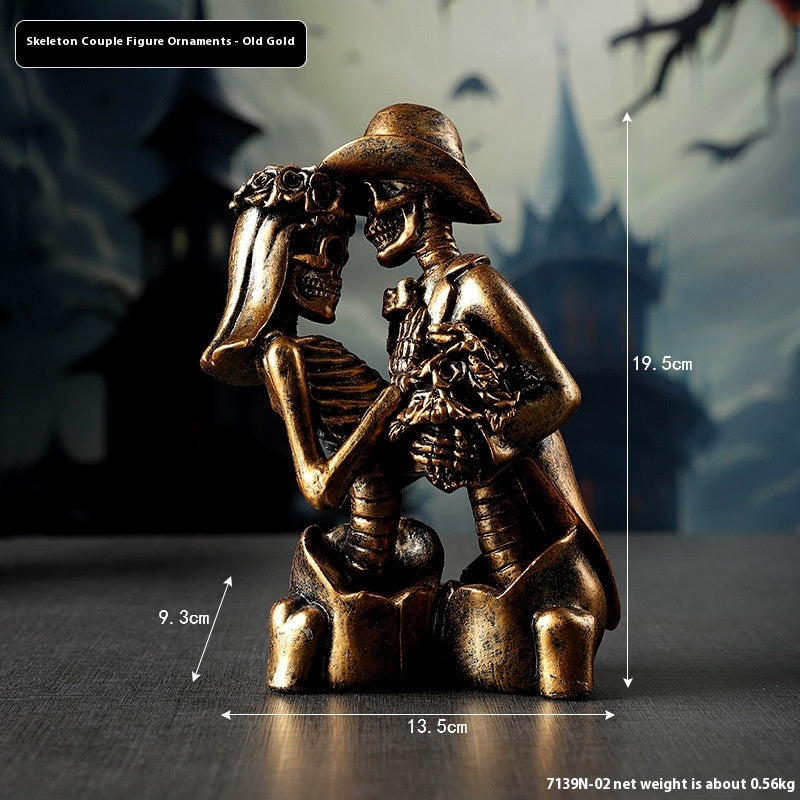 Couple Skull Gothic Style Romantic Couple Ornament