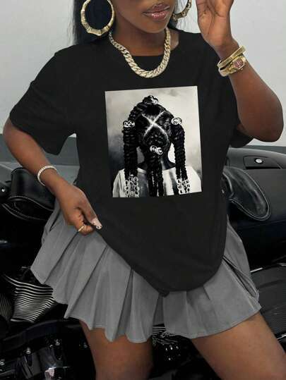 Women's Casual Print Short Sleeve