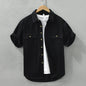 Solid Color Casual Short-sleeved Shirt