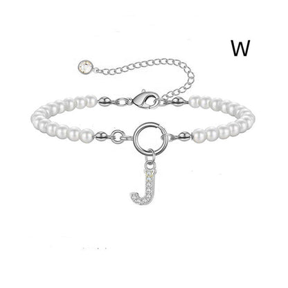 2024 New Fashion Toggle Clasp Initial Bracelet Women A-Z Letter