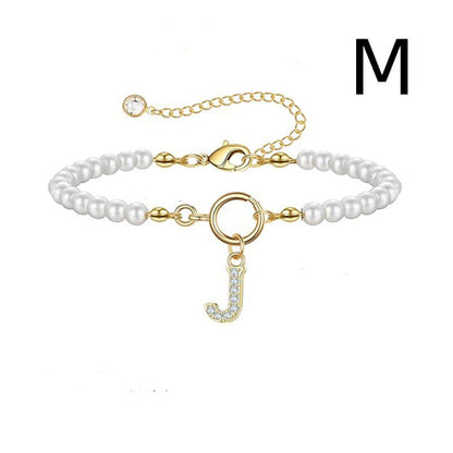 2024 New Fashion Toggle Clasp Initial Bracelet Women A-Z Letter