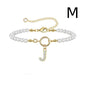2024 New Fashion Toggle Clasp Initial Bracelet Women A-Z Letter