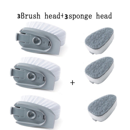 2 In1 Long Handle Cleaning Brush With Removable Brush Head Ktichen