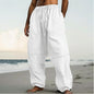 Beach Straight-leg Pants Plain Color Comfortable