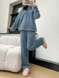 Autumn And Winter New Twist Zipper Couple Fleece-lined Thick Coral