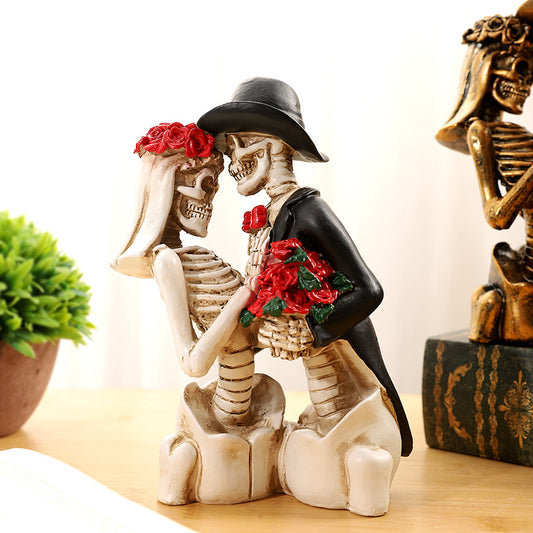 Couple Skull Gothic Style Romantic Couple Ornament