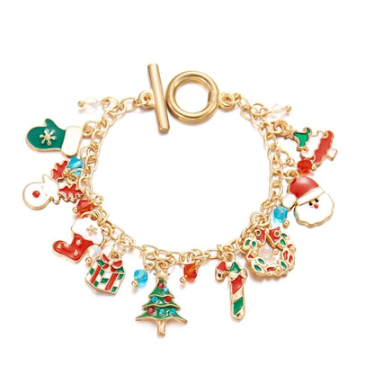 Personalized Christmas Bracelet Christmas Tree Santa Claus Pendant