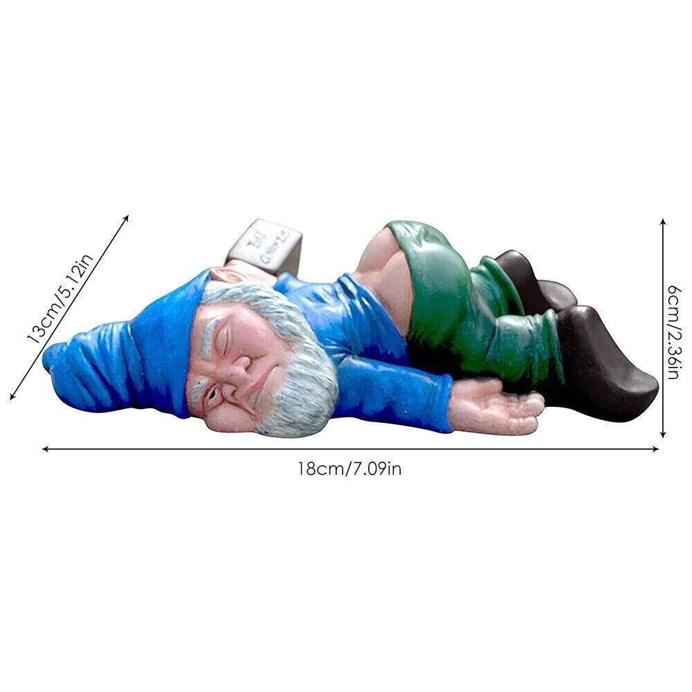 Drunk Dwarf Garden Gnome Decoration Drunken Ornament Decor Yard Patio