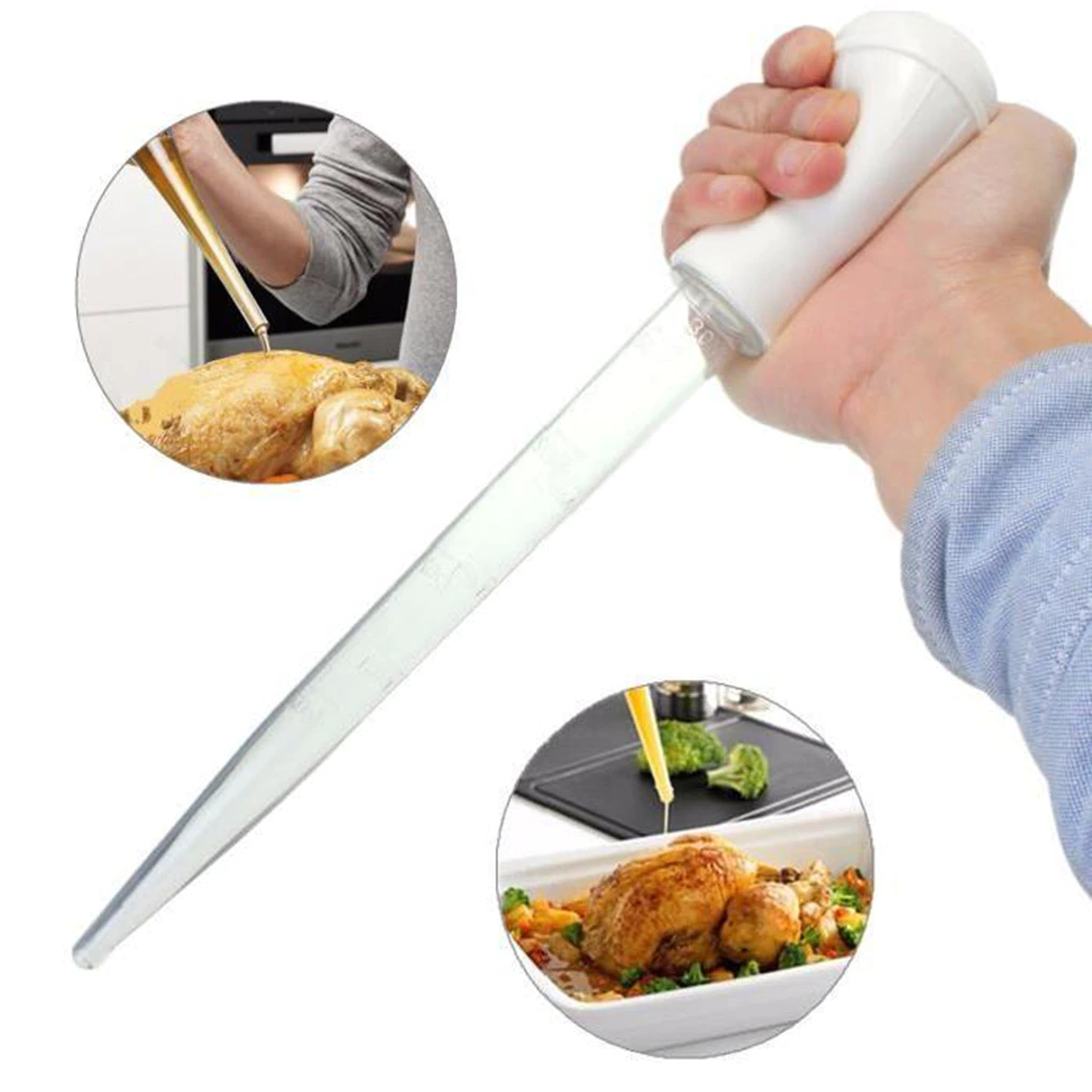2 PCS Meat & Poultry Baster Heat Resistant BPA Free Turkey Syringe