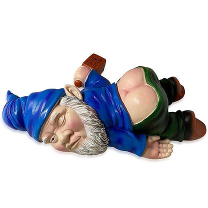 Drunk Dwarf Garden Gnome Decoration Drunken Ornament Decor Yard Patio