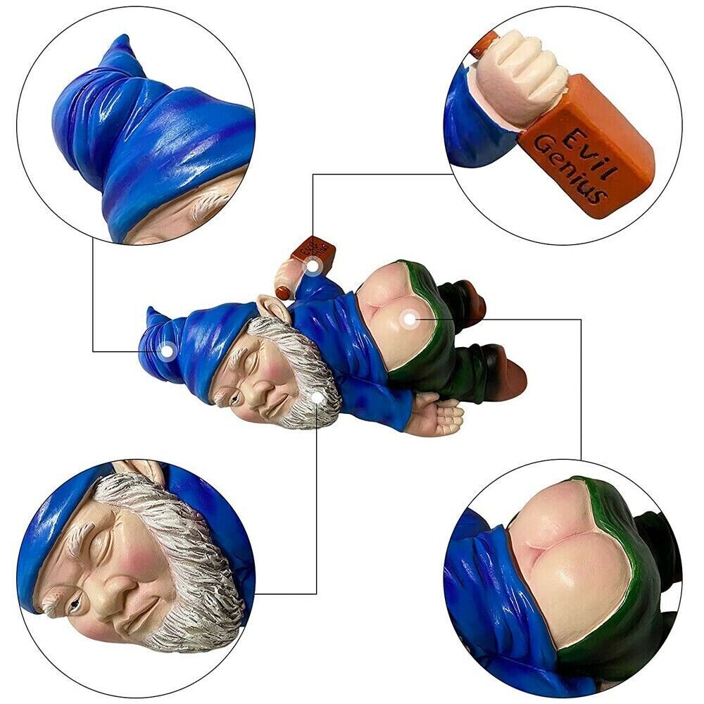 Drunk Dwarf Garden Gnome Decoration Drunken Ornament Decor Yard Patio
