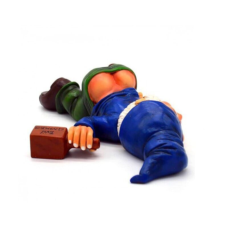 Drunk Dwarf Garden Gnome Decoration Drunken Ornament Decor Yard Patio